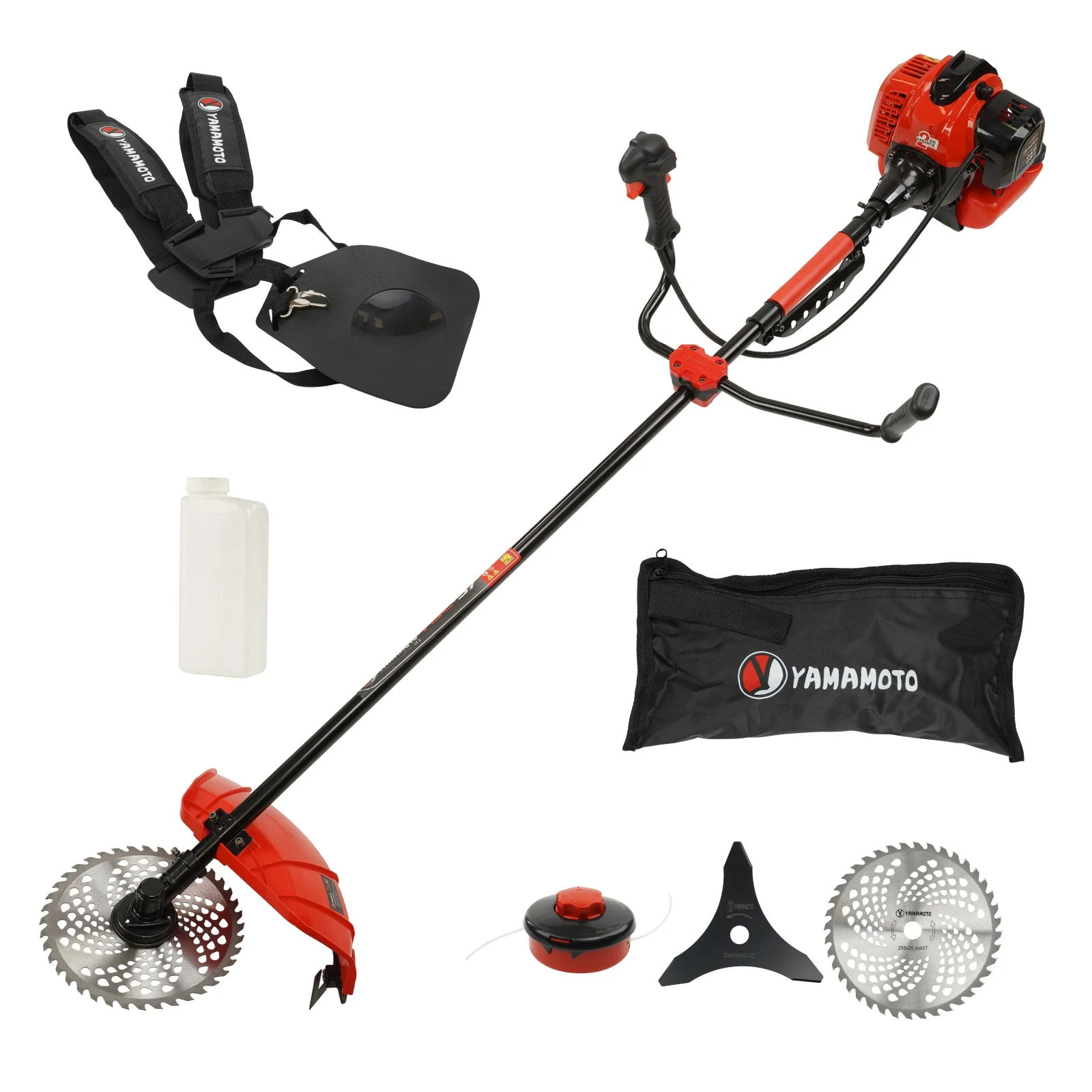 Motocoasa pe benzina, Yamamoto YBC-57, 2 timpi, 6 CP, 52 CC